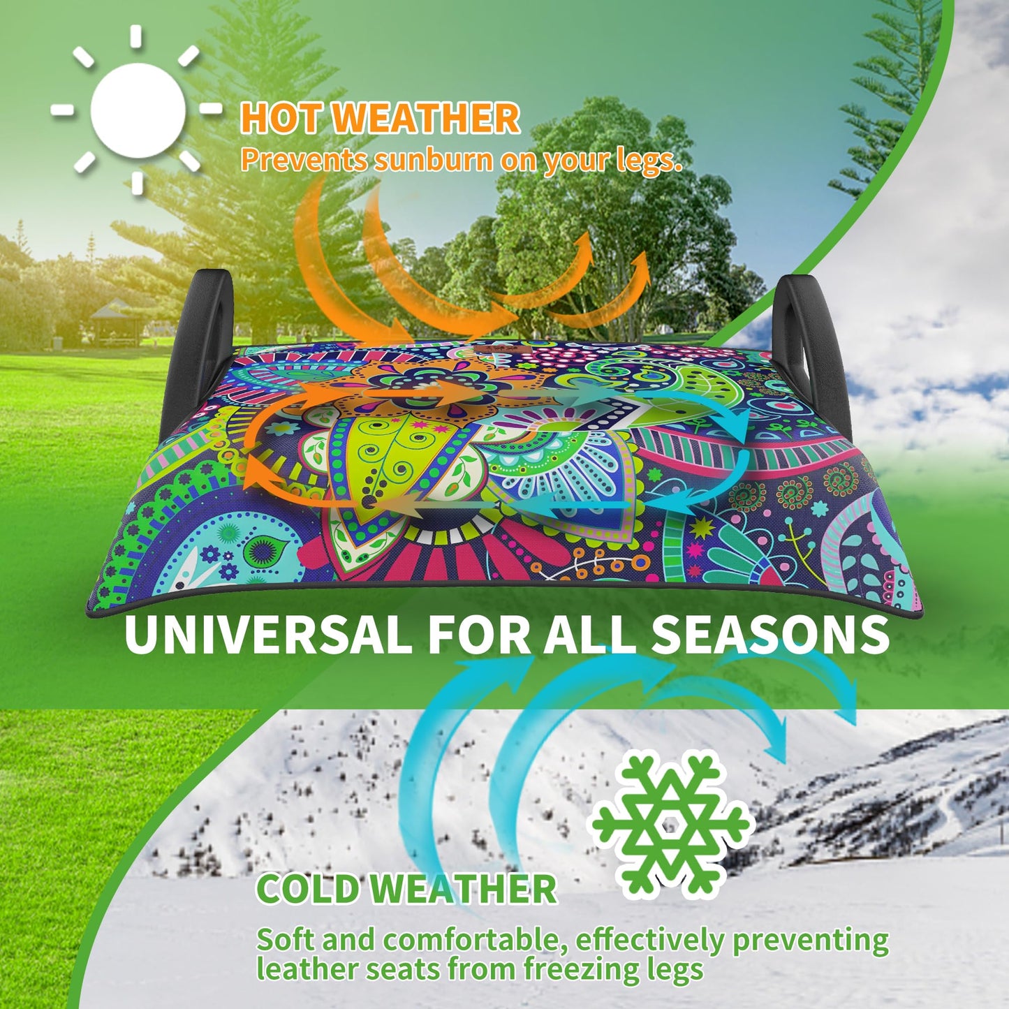 10L0L Universal Golf Cart Seat Cover Blanket Cushion Cover for EZGO TXT RXV/Club Car DS Precedent, Seat Towel for 2/4 Person Seats Suitable for All Weather