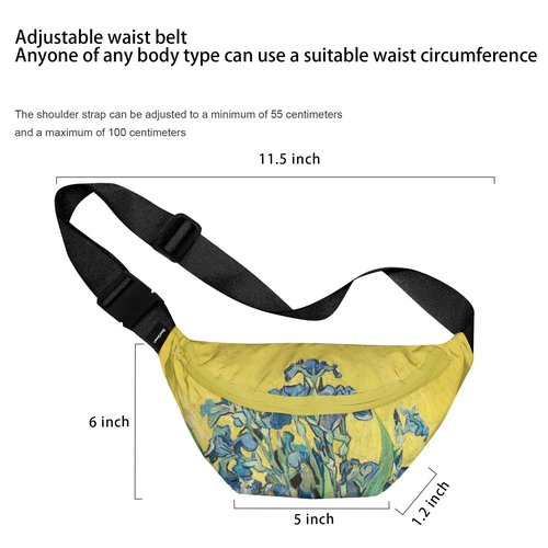 Large Fanny Packs for Women Running Fanny Pack Crossbody Bags for Women Adjustable Waist Belt Phone Bag with 2-Zipper Pockets & Zipper Closure Lightweight Design for Traveling Hiking Workout