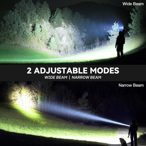 ALSTU Rechargeable 90,000 Flashlight High Lumen - 2 Pack Super Bright LED Flash Light with COB, 7 Modes Powerful Handheld Flashlight for Home