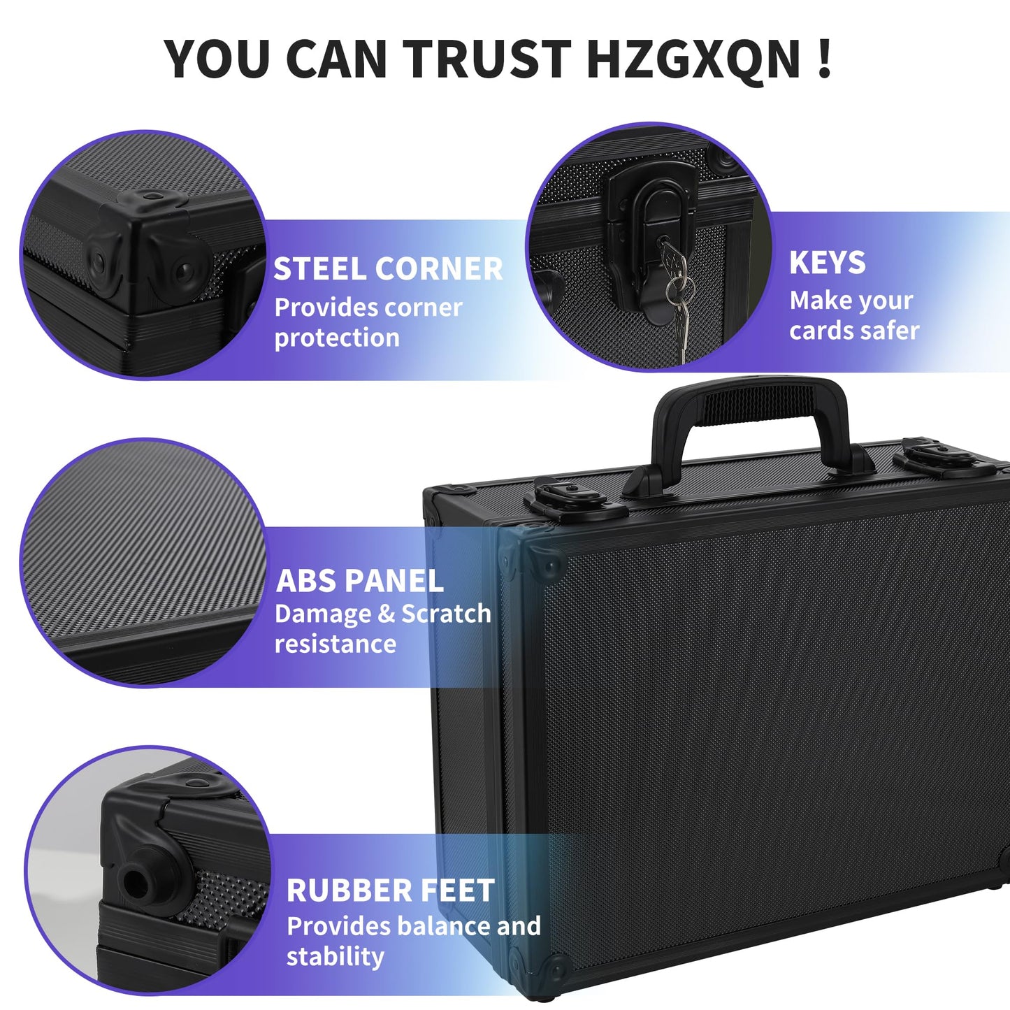HZGXQN Toploader Storage Box for 3" x 4" 35pt Rigid Card, Top Loader Card Storage Hard Case, Sports Card Storage Boxes for Trading Cards, Top Loaders Holder (Holds 600+ Toploaders)