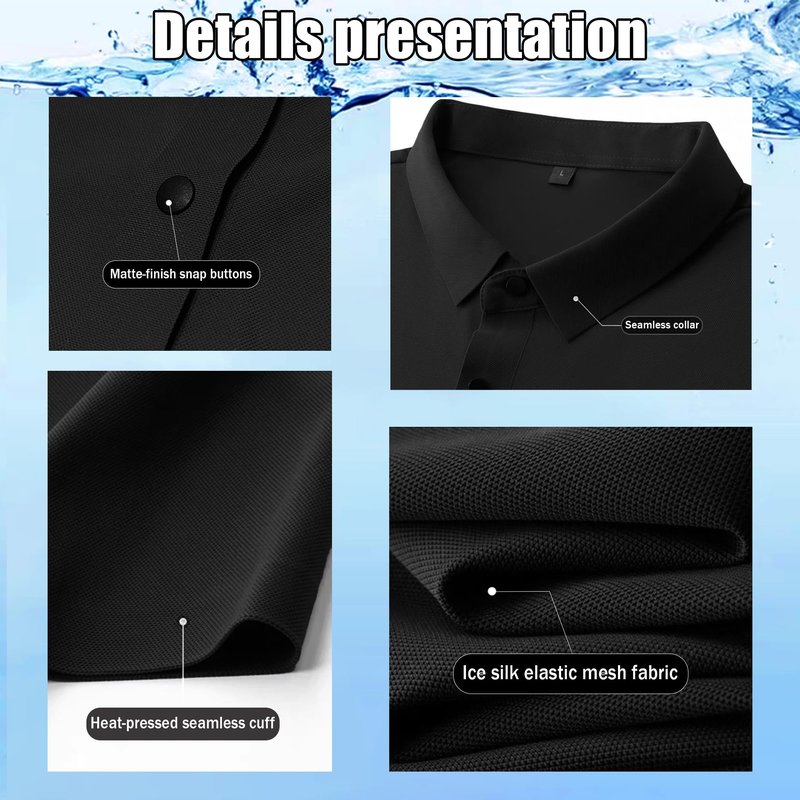 Polo Shirts for Men: Quick Dry Moisture Wicking High Elasticity Convenient Slim Fit Polo Runs Small Green