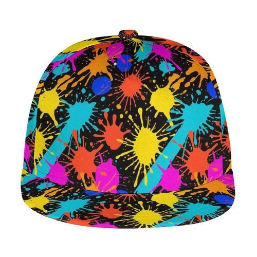 Fashion Baseball Cap Colorful Splatter Color Art Dad Cap for Girls and Boys - Fitted Breathable Baseball Bucket Cap Headwear