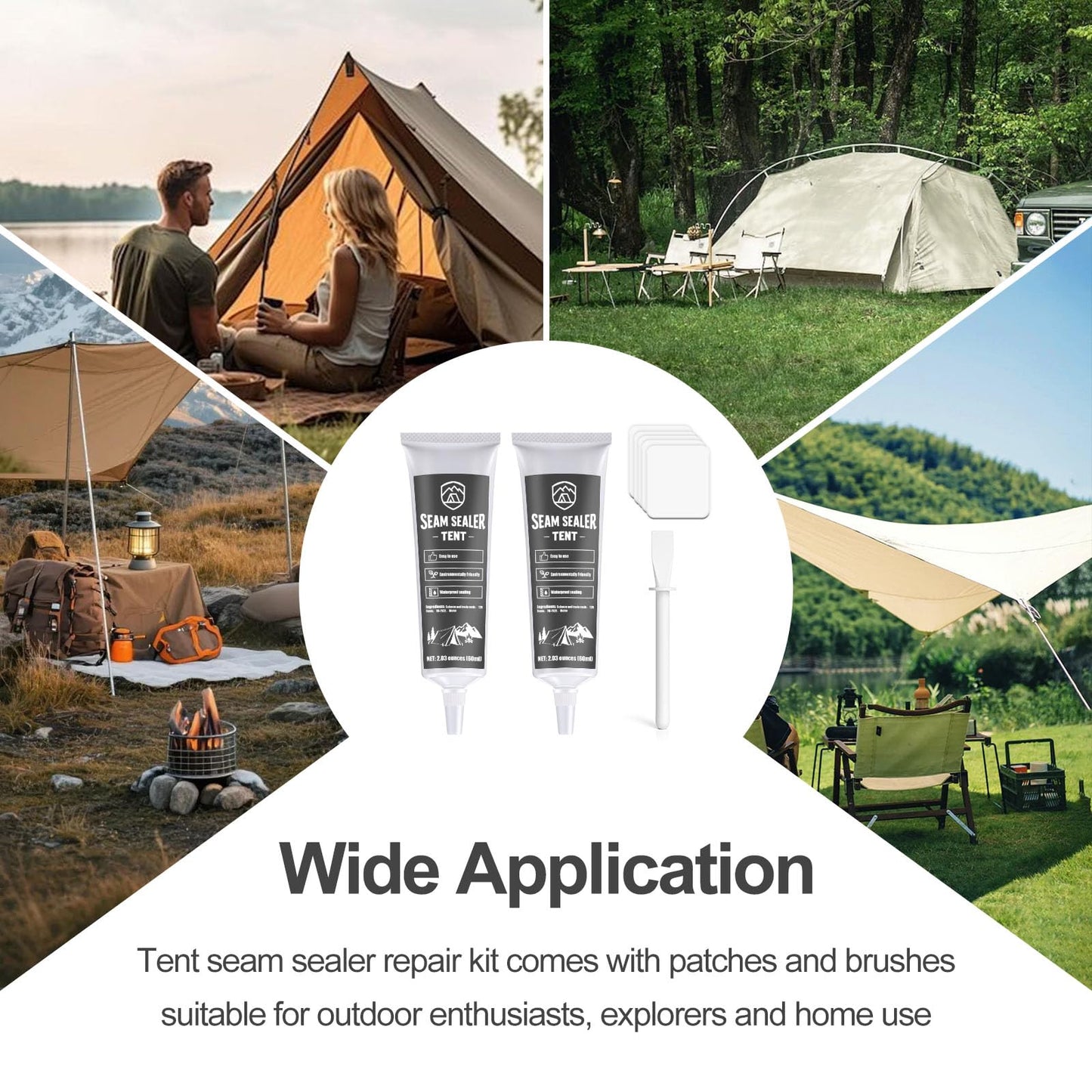 1DFAUL 120ml Tent Seam Sealer Waterproof, Seam Sealer Tent Sealant Repair