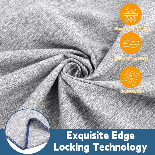 DIVINA VITAE 6Pcs Microfiber Gym Towels for Men Women, Ultra Soft Yoga Towels Fast Drying Sweat Towels for Body Sweat Sports Exercise Running Riding Hiking Camping(15.5 x 31inch)
