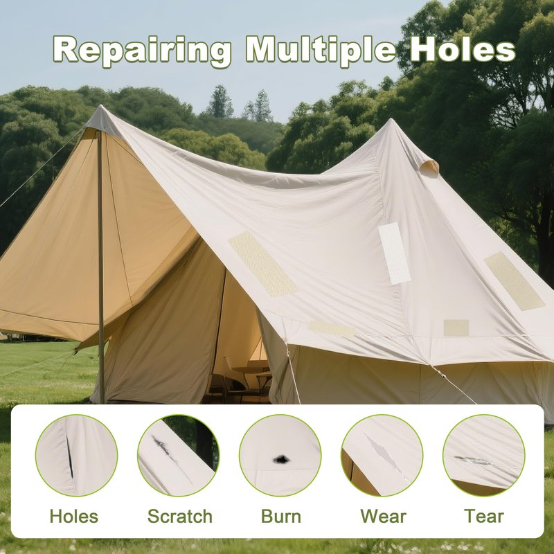Besezx Canvas Repair Tape,Outdoor Gear Patch, 3x79 Inches,Waterproof Self-Adhesive Fabric Repair Tape for Repairing Boat Covers,Sun Shades,Sofas,Tents,Lounge Chairs,Awnings (Army Green)