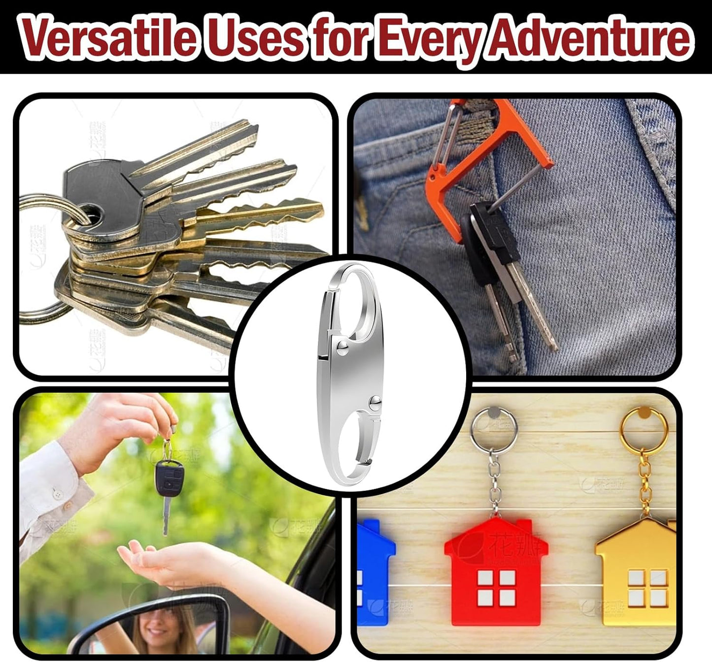 20 Pcs Zipper Clips Anti Theft Double Opening Small S Carabiner Clip Zipper Lock Theft Clasp for Backpack Purse Luggage Suitcase (Black and Sliver)