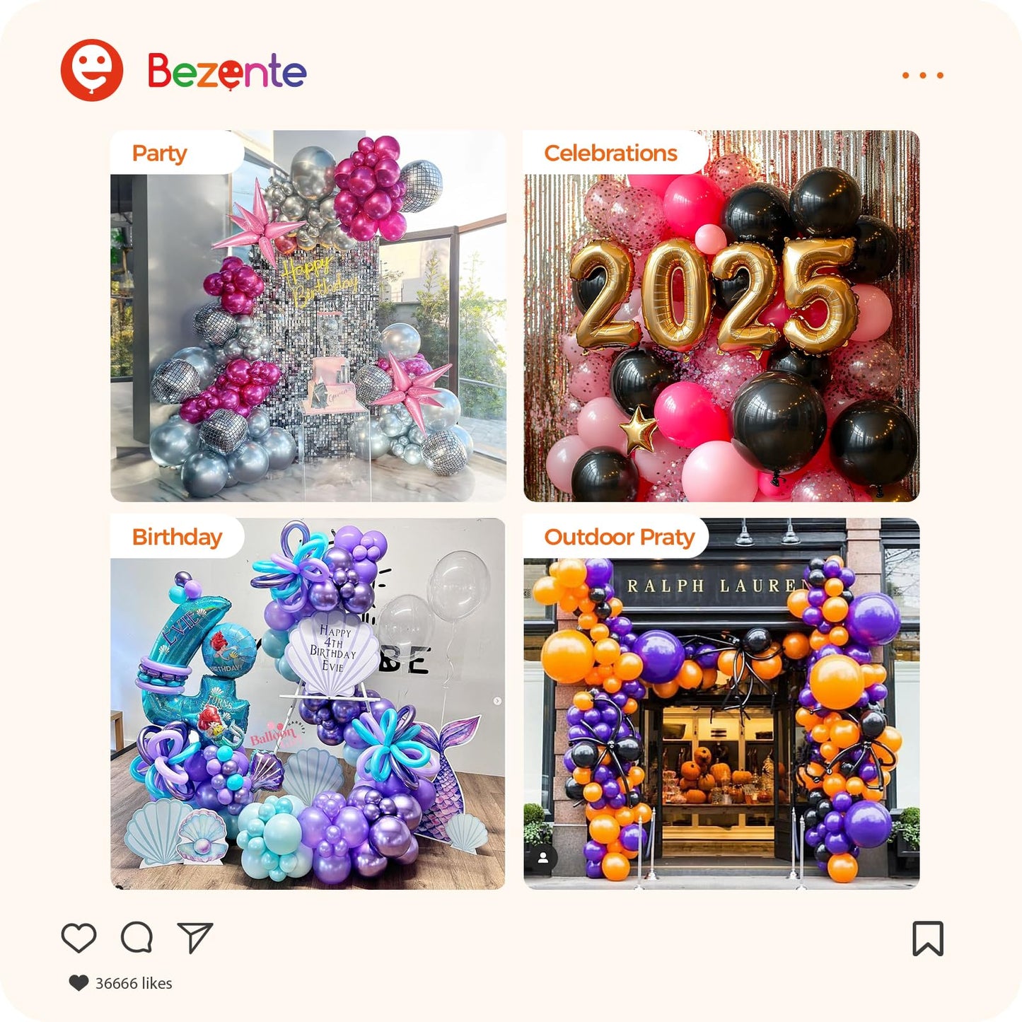 Bezente Balloon Shine Spray - 15 oz High Shine Balloon Spray, Waterproof, Long-Lasting Antioxidant, Odorless, Instant Shiny Effect for Party Balloons Decorations