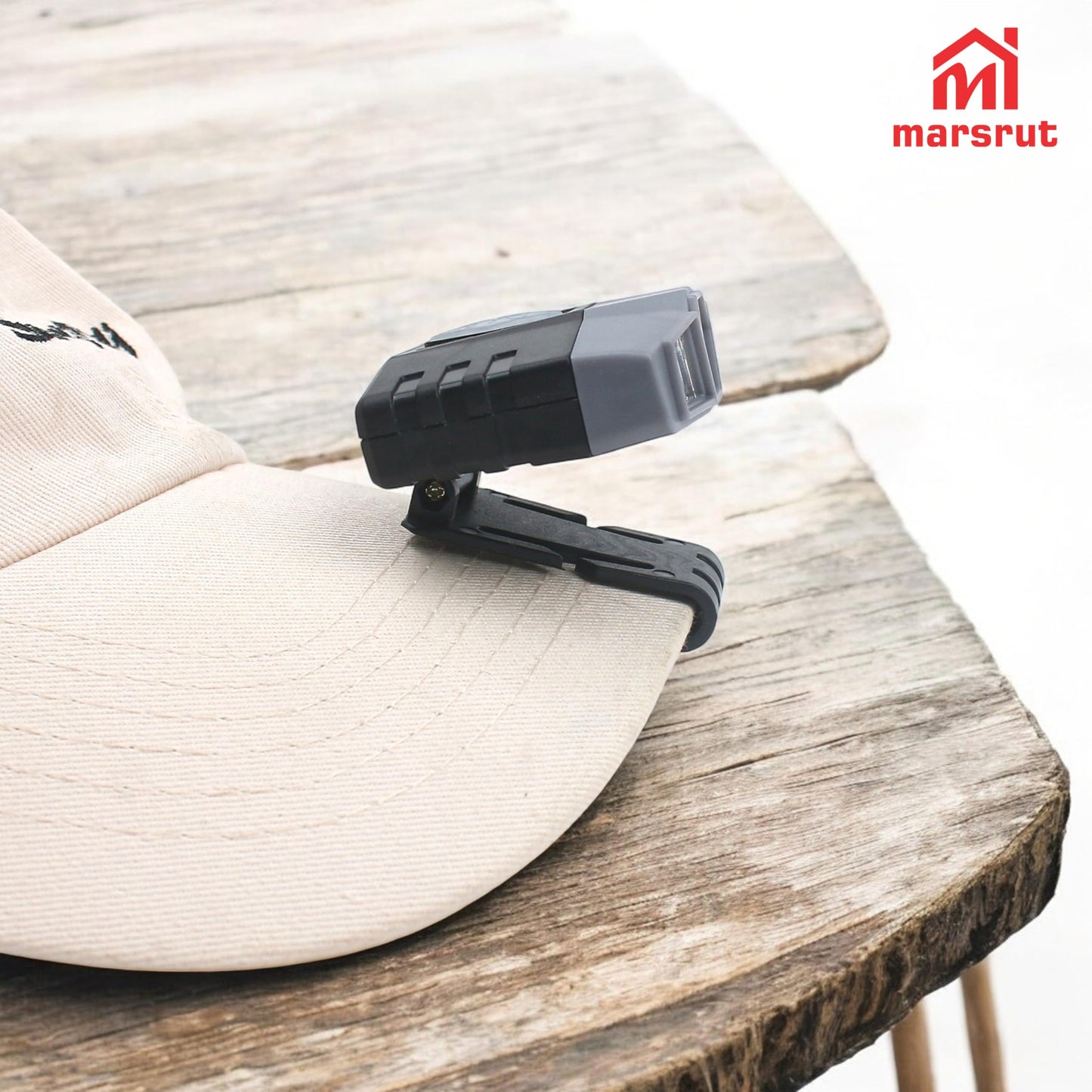 2 Pieces LED Clip On Cap Lights, Hat Flashlight Headlamp Brim Rechargeable Ultra Bright Mini Portable Spotlight for Hands-Free Baseball Caps Fishing Camping 150 Lumens Lighting Waterproof (Black-Grey)
