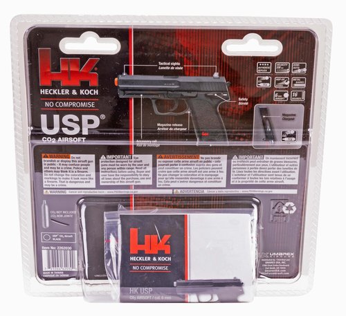 Elite Force HK Heckler & Koch USP CO2 Powered 6mm BB Pistol Airsoft Gun, Standard Action, Black