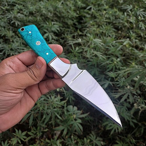 Handmade Edc Small Fixed Blade knife Horizontal Carry Hunting knives for Men, Skinning, Camping Full Tang Knife with Sheath