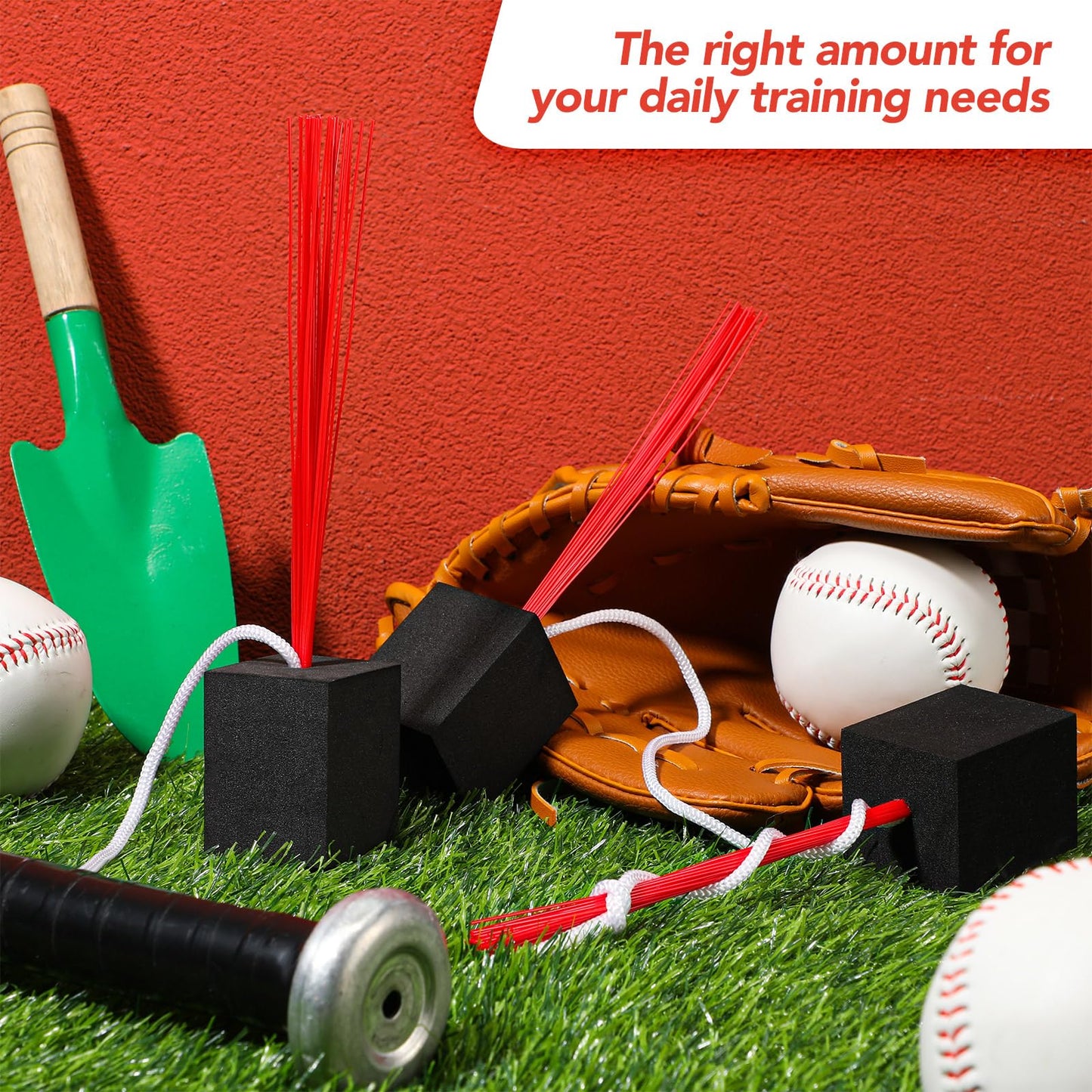 Shappy 24 Pieces Base Plugs with Tassels Heavy Duty Rubber Baseball Anchor Plug for Baseball Field Drill Softball Accessories(Red)