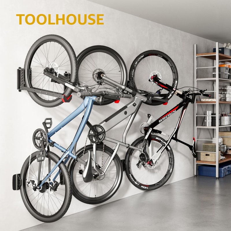 monTEK Swivel Bike Wall Mount, No Heavy Lifting Required Bike Wall Mount, Bike Hangers for Garage, Space-Saving Bike Rack Garage, Easy to Load and Unload, Bike Hanger Can Hold Up to 77 lbs