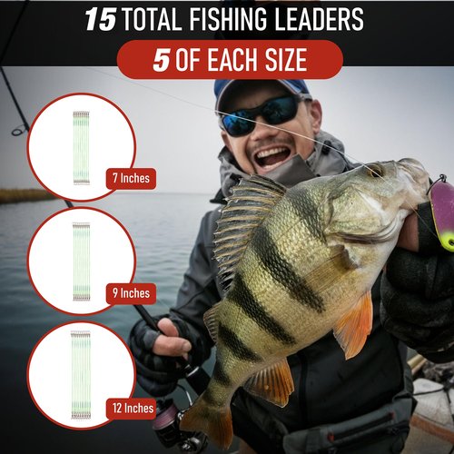 Fishing Leaders with Swivels - Carp - Pike - Catfish - Muskie - Walleye - Bass - Mackerel - Snapper