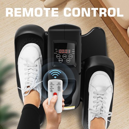 Under Desk Elliptical Machine, Electric Seated Pedal Exerciser, Mini Elliptical Machines for Seniors, LCD Display Monitor, Remote Control, Leg Exerciser for Home