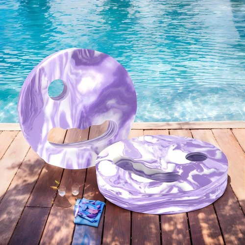 A - Water Aerobics Weights | Aquatic Fitness Discs | EVA Foam Aerobic Workout Discs | Pool Resistancee Aerobic Equipment for Adults & Swimming Beginner - 7.09 Inch in Diamete