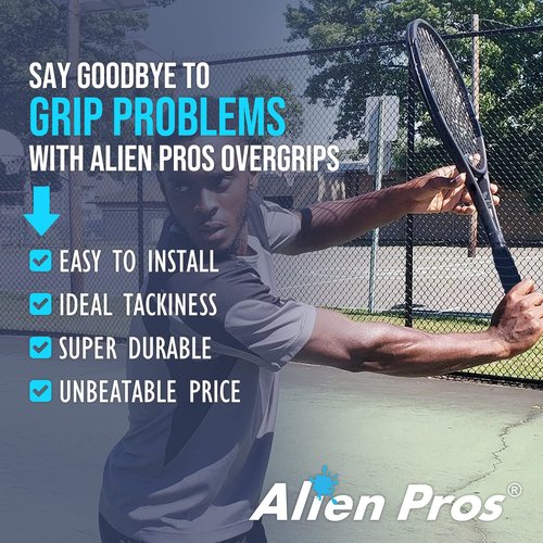 ALIEN PROS New Model M-Tac Tennis Racket Grip Tape (6 Grips) Tennis Overgrip Grip Tape Tennis Racket Tac Feel Tennis Grip – Wrap Your Racquet for High Performance (6 Grips) (Neon Pink)
