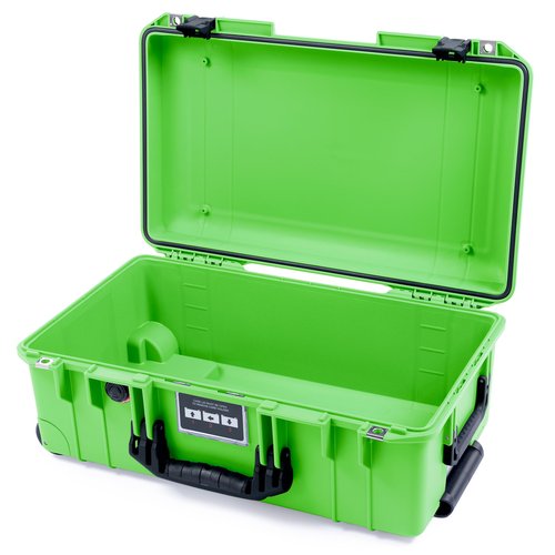 ColorCase Pelican Air 1535 Carry-On Case - Lime Green, Waterproof, 1 Compartment, 20.39" x 11.2" x 7.21" Case Only, Black Handles & Latches