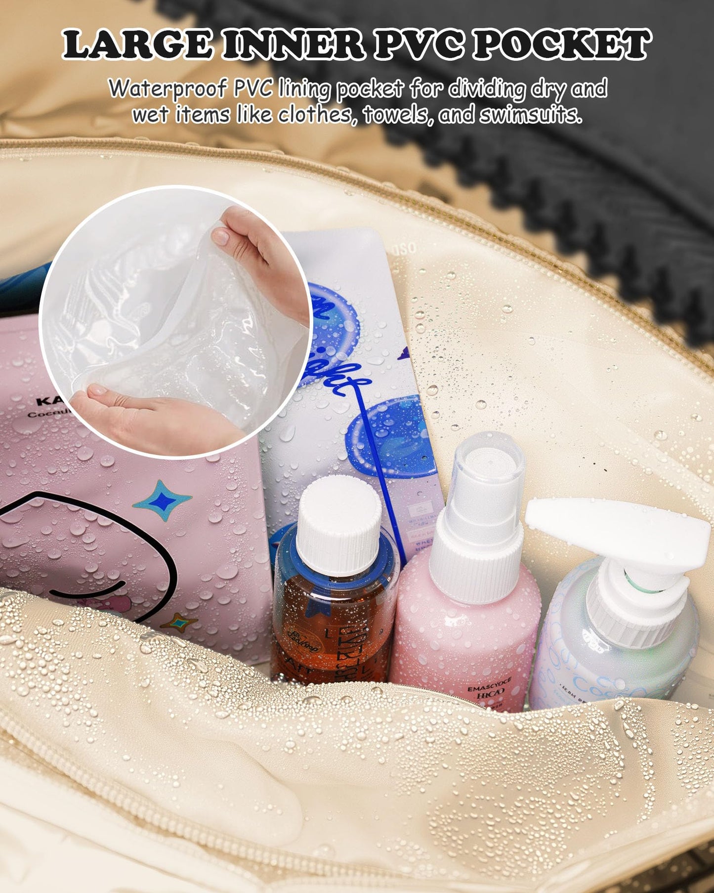 Vogewood Teenage Girl Birthday Gift-Monogram Gifts-Women Duffle Bag with Initial, Personal Item Travel Bags,Gym Bag with Wet Pocket,Lightweight Travel Bags Personalized Tote with Makeup Pouch