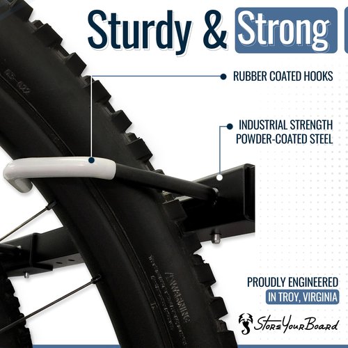 StoreYourBoard Freestanding 5 Bike Storage Rack, The Original G-Bike, Indoor Garage Floor Stand, Bicycle Organizer