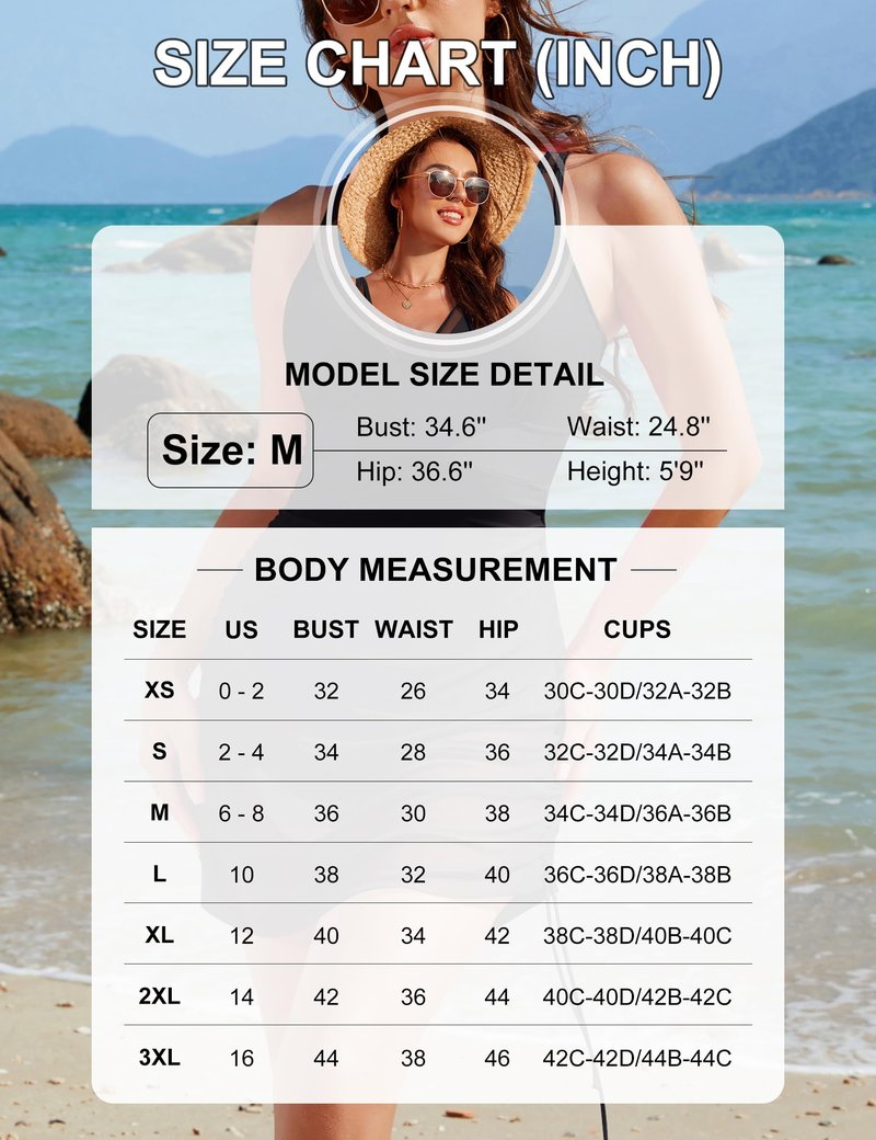 Blooming Jelly Women One Piece Swimsuits Tummy Control Swim Dress Slimming Sarong Wraps Swim Suits (L, Green and Black)