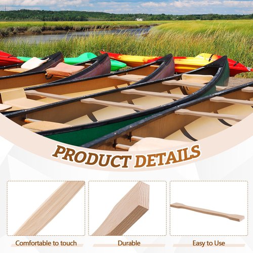 Seenelling 2 Pcs Canoe 32.5" Shaped Thwart Canoe Thwart Seat
