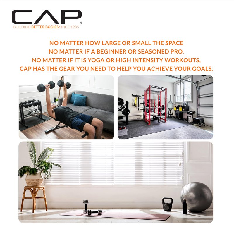 CAP Economy 25 lb Pair Olympic Bumper Plate, Medium Bounce Rubber Weight Plate with Steel Hub, Color Fleck Design, 2-Inch Olympic Barbell Compatible for Strength Training, Weightlifting & Home Gym Workouts.