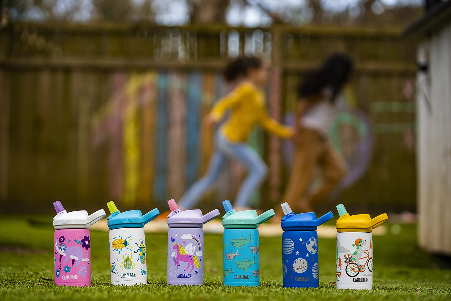 CamelBak Eddy+ Kids Insulated Stainless Steel Water Bottle with Bite Valve Straw, Leak‑Resistant Design for Everyday Hydration, 12oz, Flowerchild Sloth