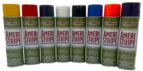 Ameri-Stripe White Athletic Field Marking Spray Paint - 1 Case Pack (12 Cans) 18 oz of Paint per Can