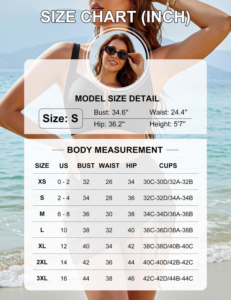 Blooming Jelly Women High Waisted Bikini Sets Two Piece Tummy Control Swimsuit Modest Beach Sexy Bathing Suit Skirt (M, Blue Green)
