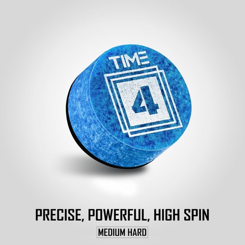 RHINO TIME Billiard Pool Cue Tip - 14mm/ Blue/Hardness: TIME 5 Hard/Pack 1