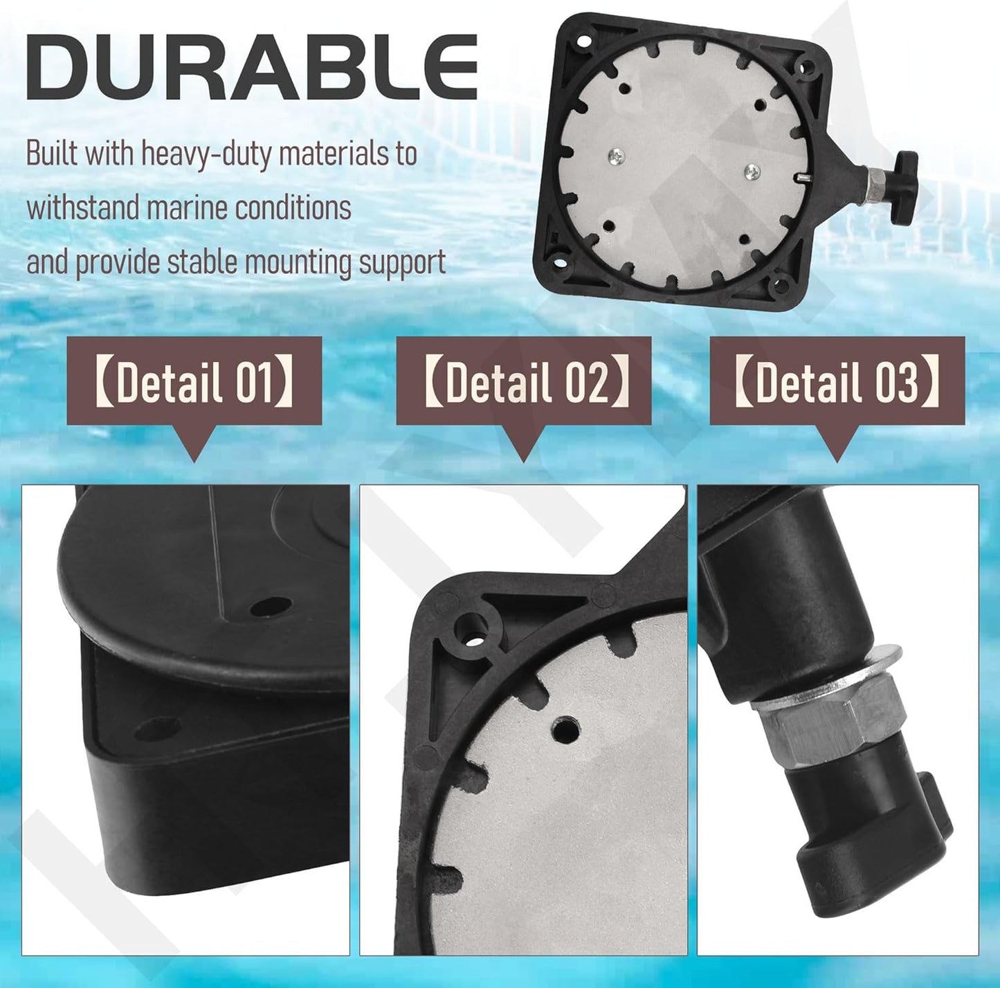 2 Pack 2207003 Standard Low-Profile Swivel Base w/Hardware Compatible with Cannon Downrigger Mount 3991913