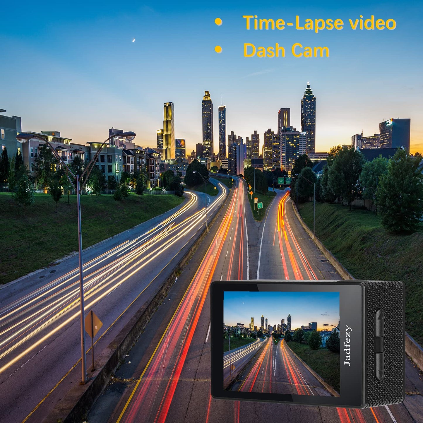 Jadfezy Action Camera FHD 1080P with 32GB Card, 98FT/30M Underwater Waterproof Camera with 2 Rechargeable Batteries, Wide Angle Sports cam with Accessories Kit Suitable for Helmet, Bicycle, etc.