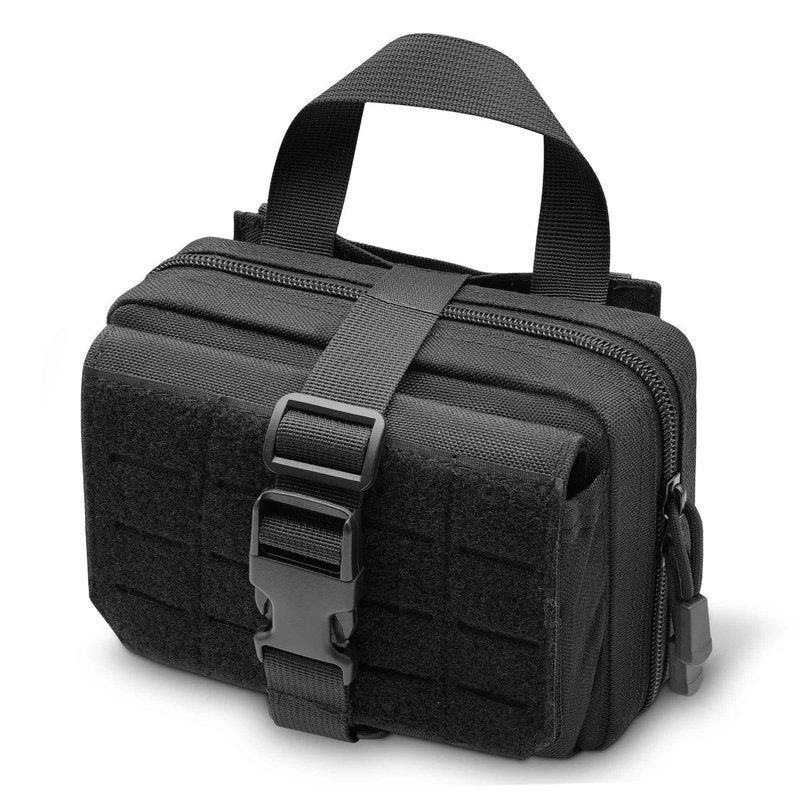 Molle Admin Pouch,1000D Laser Cut Multi Layer Tactical Tool Belt Pouch, Molle Utility Medical EMT Organizer with TQ Tourniquet Holder for Backpack Vest