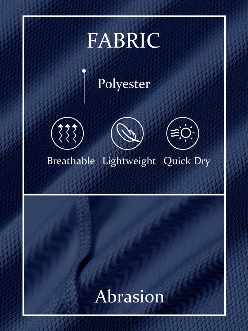 TACVASEN Mens Golf Shirt Dry Fit Mens Polo Shirts Short Sleeve Performance Golf Polos for Men with Collar Work Shirts Navy, S