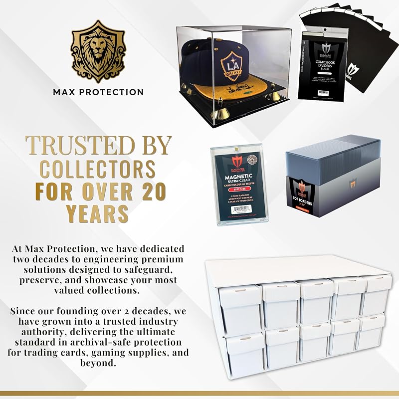 Max Protection 3-Row Shoe Box Card Storage - 3000 Card Capacity, 5-Pack