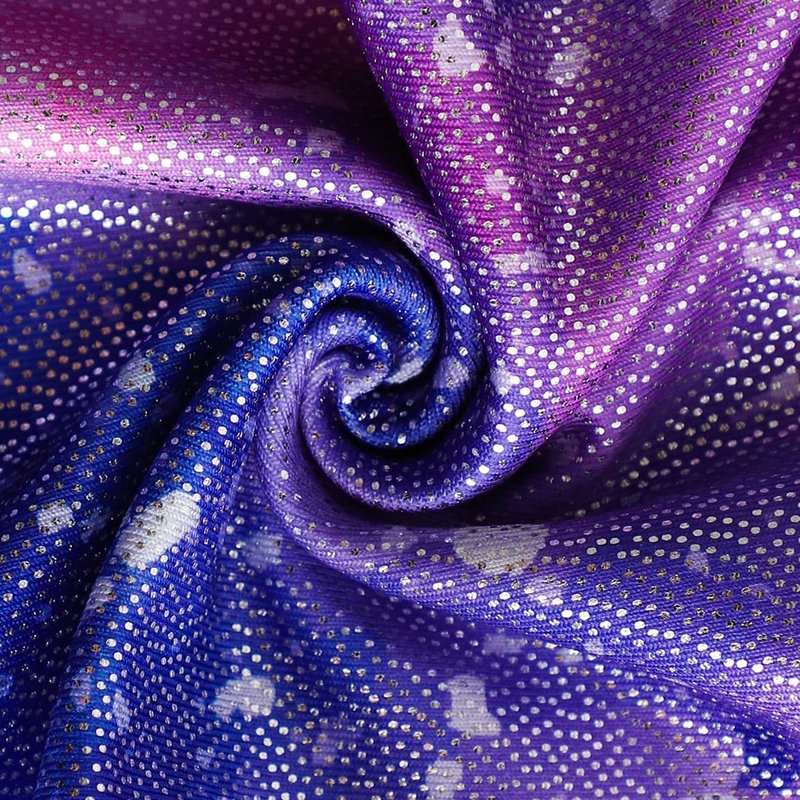 HOZIY Galaxy 4t 5t Leotard For Girls Gymnastics with Shorts Purple Pink Milky Way Stars Starry Tumbling Outfit Unitard Gymnastic Girls Kids Leo Clothing Sparkle