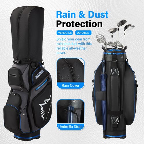 UNIHIMAL 14-Way Golf Cart Bag, Full Length Premium Golf Bag for Men with Cooler Pocket, Handles and Rain Cover