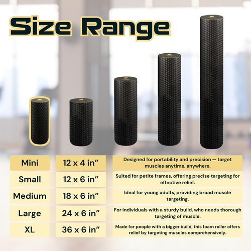 Fitizen Foam Roller - Mini - 12 x 4 inches - Muscle Massage Rehab Stiff Back Pain Physical Therapy Deep Tissue Firm Exercise Equipment Home Gym Stress Yoga Pilates for The Fit Citizen by FitNation