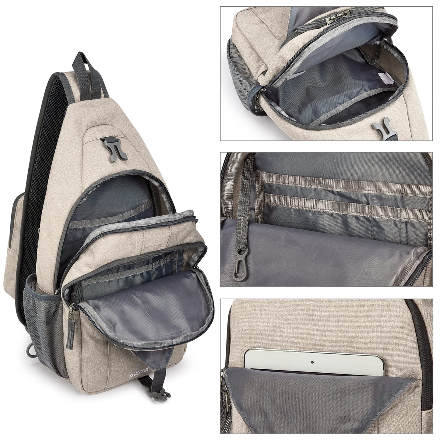 G4Free Sling Bag for Men Women, RFID Blocking Crossbody Bag, Daily, Travel