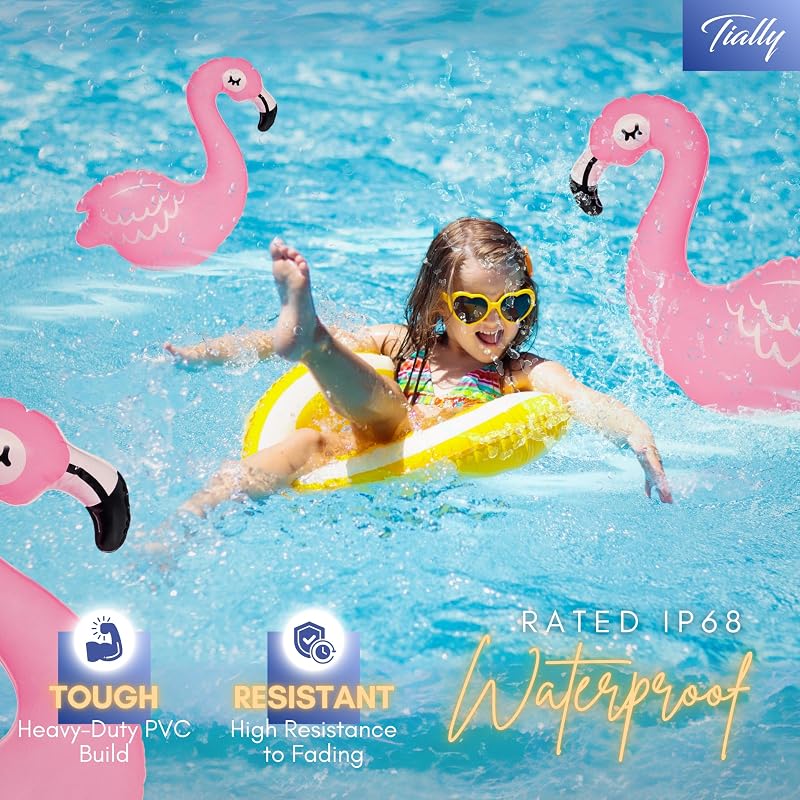 TIALLY Flamingo Pool Lights 2 Pack - Solar Floating Pink Flamingo Luminaries (Variation: Flamingo+2 Pack)