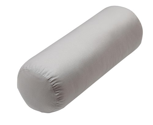 Wellrox Yoga Round Bolster Pillow, Yoga Bolster for Restorative Yoga - 100% Indian Cotton Cover, Firmness & Stability - Yoga Pillow for Hip Opening Poses and Meditation, Washable Cover (Natural)