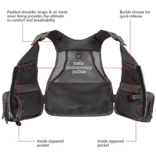 Bassdash Youths Kids Fly Fishing Vest for Adjustable Size with Multiple Pockets Trout Bass Fishing Gear FV09