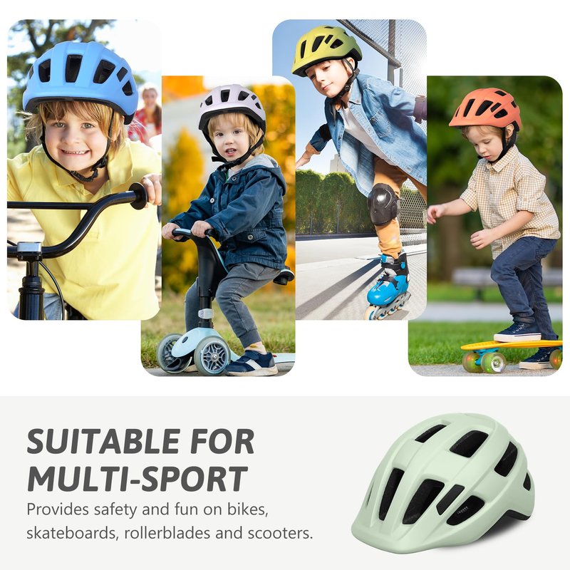 Toddler Kids Bike Helmet, Adjustable Infant Baby Bicycle Helmet for Age 3-5-8 Years Child Boys Girls, Lightweight for Multi-Sport Scooter Skateboard, 2 Sizes