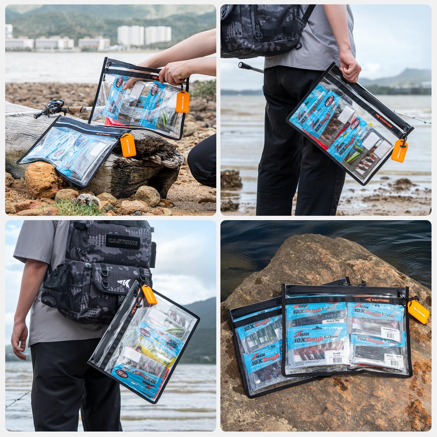 KastKing BaitShield Tackle Storage Bag, Fishing Tackle Bag, Sealed Edges, Water-Resistant Protection, Durable & Tough Build, Large Capacity
