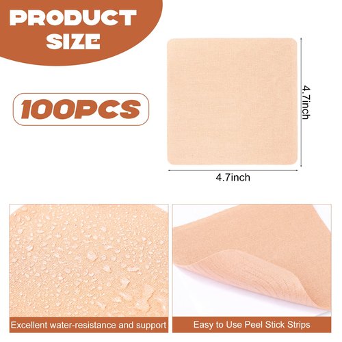DANHMAO 100 Pcs Thigh Lift Tape Tape for Women Waterproof Tummy Lifting Body Tape Elastic Anti Chafing Friction Adhesive Strips Skin Lifting Inner Thigh Loose Skin Smooth Cellulite