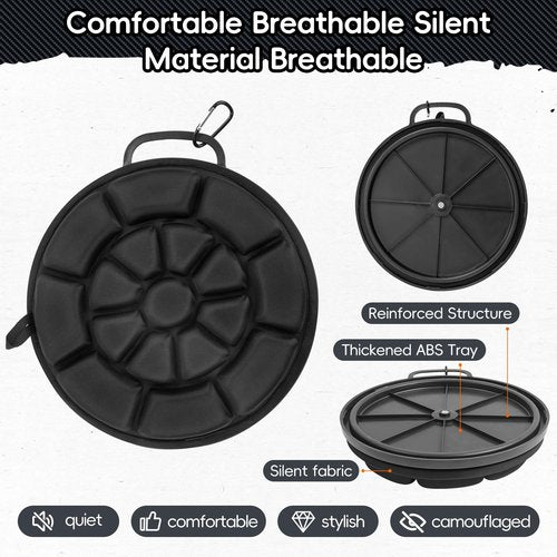 BLISSWILL Outdoor 5 Gallon Bucket Seat - 360° Swivel, Comfortable Foam Cushion for Hunting, Fishing, Gardening, Camping,sportsman's Bucket lid(Black