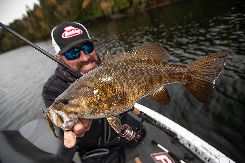 Berkley PowerBait MaxScent Flat Worm – Green Pumpkin 3.6"