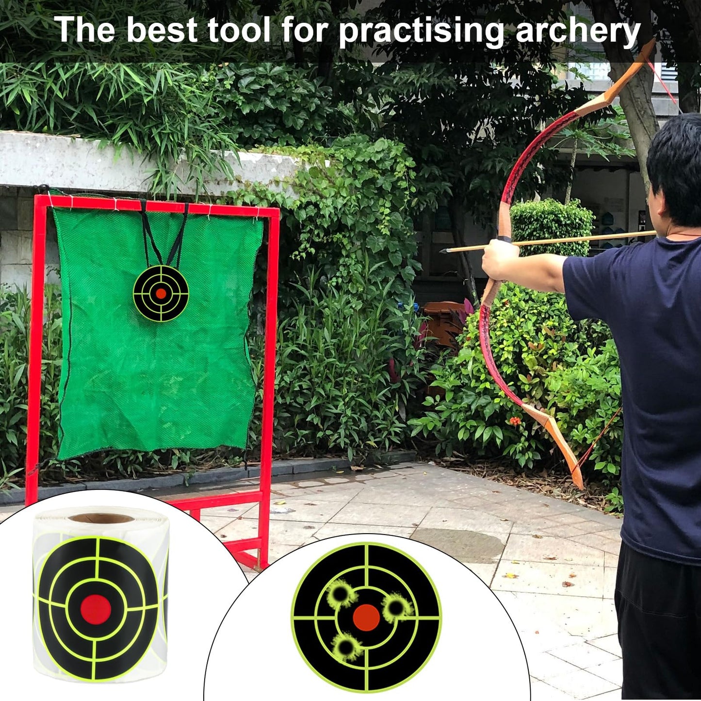 2Pcs 3 Inch Splatter Targets for Shooting Range Targets, 2 Roll/400 Pcs Splatter Target Stickers, Self Adhesive Reactive Paper Target Stickers for Archery Bow Shooting Practice