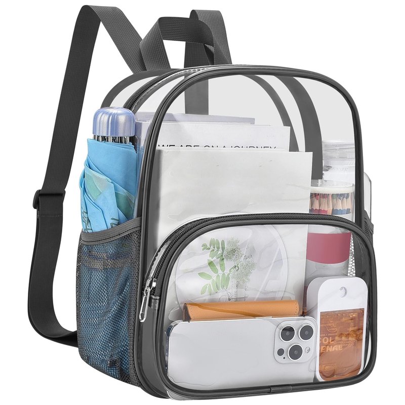 USPECLARE Clear Backpack for Stadium Events Small Clear Backpack 11.5x9.5x6 for Concert Sport Events Work Travel