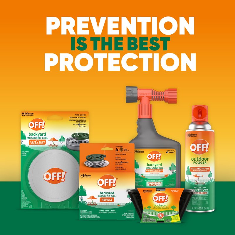 OFF! Backyard Outdoor Mosquito Repellent Coil Starter Pack, Perfect for Outdoor Patios, Country Fresh Scent, 3 Piece